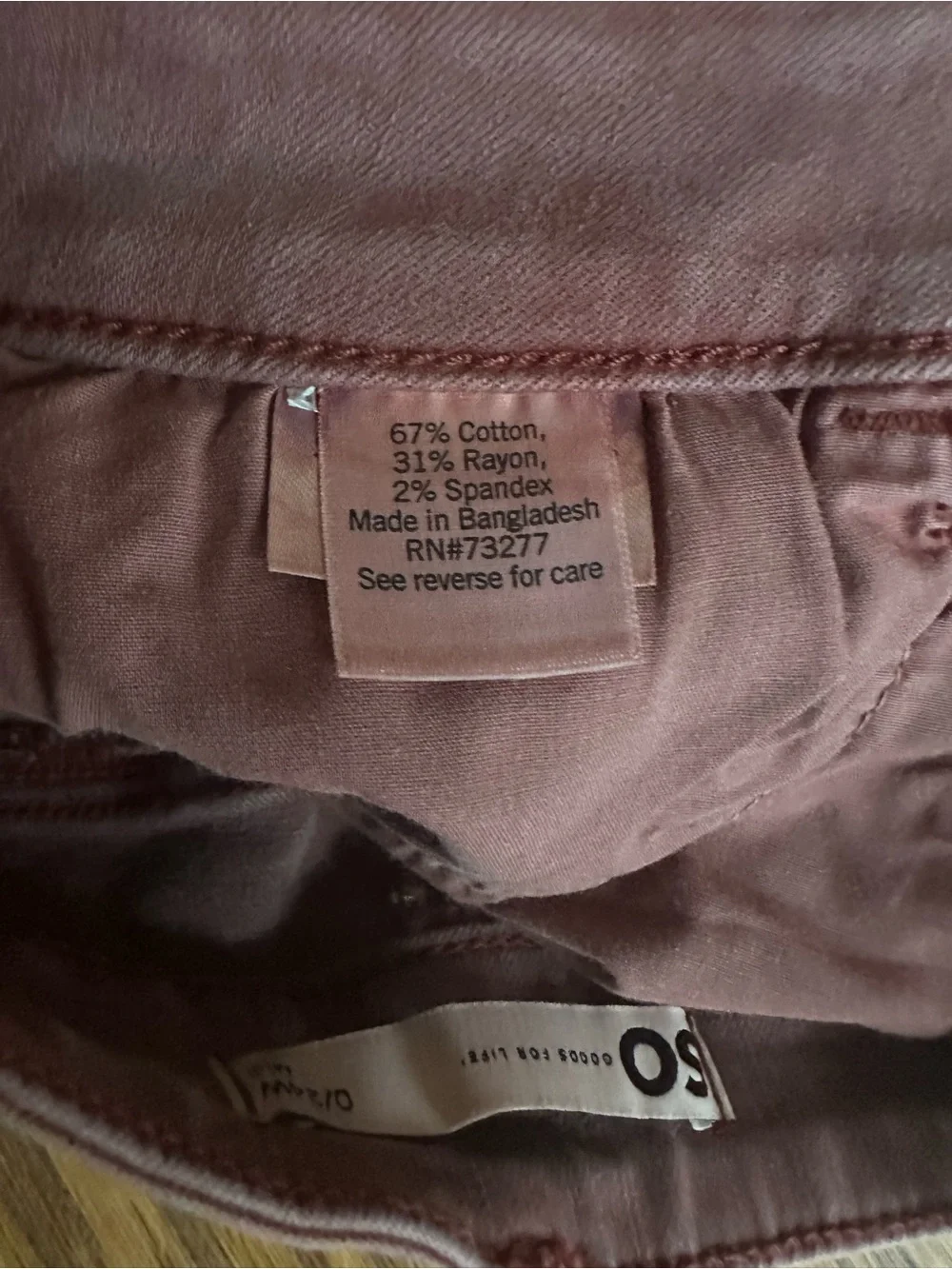 SO Orange/Pink Rolled Hem Jean Shorts - Size 0 - Picture 6 of 8